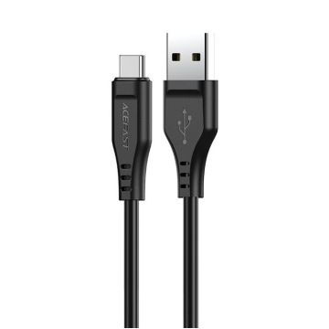 Acefast 3A USB-A Till USB-C 1.2m - Svart