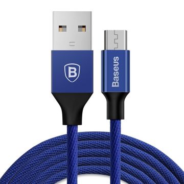 BASEUS 1m Micro-Usb Nylon Kabel - Mörk Blå