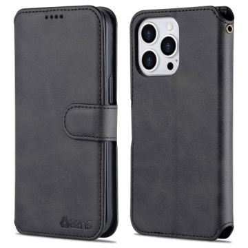 AZNS iPhone 14 Pro Fodral Läder Svart