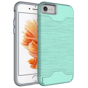 iPhone 7/8 Skal Med Kortfack Och Stöd - Mint Grön
