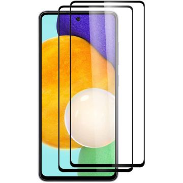 Samsung A72 5G - 2-Pack Heltäckande Skärmskydd i Härdat Glas