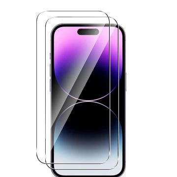 2-Pack iPhone 15 Härdat Glas Skärmskydd
