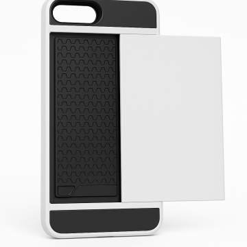 iPhone 7/8 Plus Skal Med Kortfack - Vit