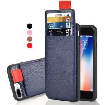 iPhone 7/8 Plus Läderskal med kortfunktion - Välj Färg!